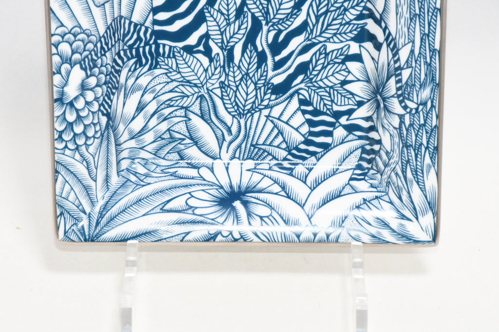 Hermes Zebre Camoufle Change tray porcelain Ashtray blue plate camouflage