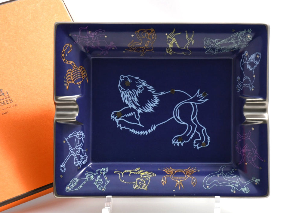 Hermes Zodiac Sign Leo Change tray star constellation porcelain Ashtray plate