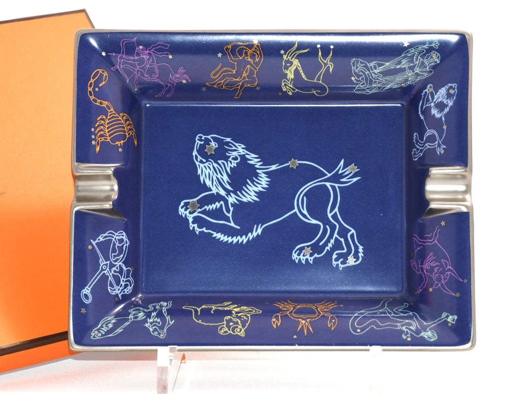 Hermes Zodiac Sign Leo Change tray star constellation porcelain Ashtray plate