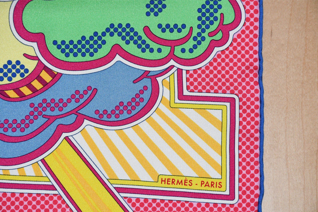Hermes mini Scarf Pegase Pop 45 x 45 cm silk pink Carre Pegasus 16.5" 043