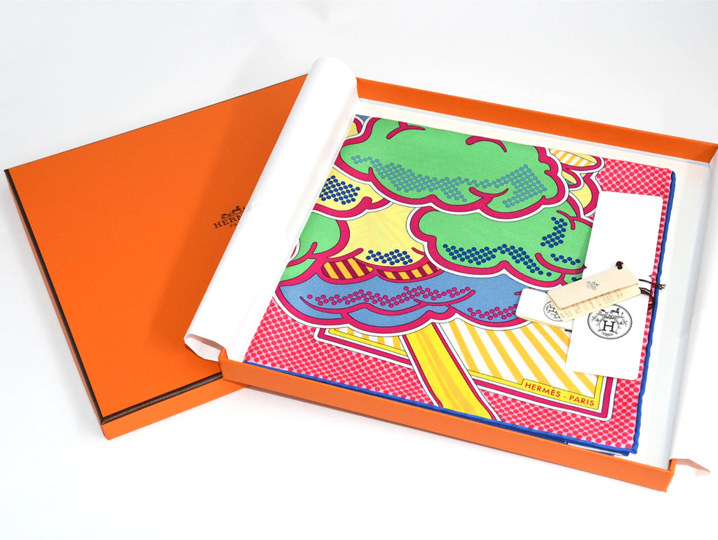Hermes mini Scarf Pegase Pop 45 x 45 cm silk pink Carre Pegasus 16.5"