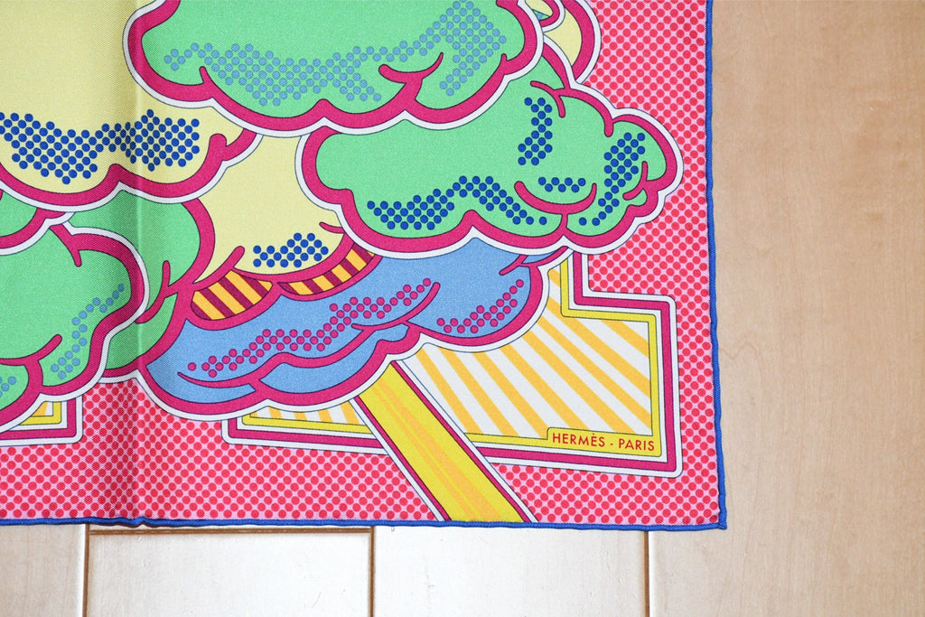 Hermes mini Scarf Pegase Pop 45 x 45 cm silk pink Carre Pegasus 16.5"