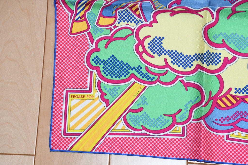 Hermes mini Scarf Pegase Pop 45 x 45 cm silk pink Carre Pegasus 16.5"