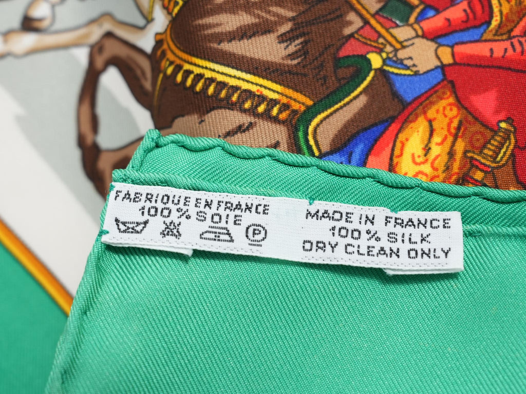 Hermes Grand Cortege a Moscou 90 cm silk Scarf green Carre Moscow march 35"