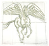 Hermes Libre Comme Pegase 90 cm silk Scarf white Carre Pegasus horse 35"