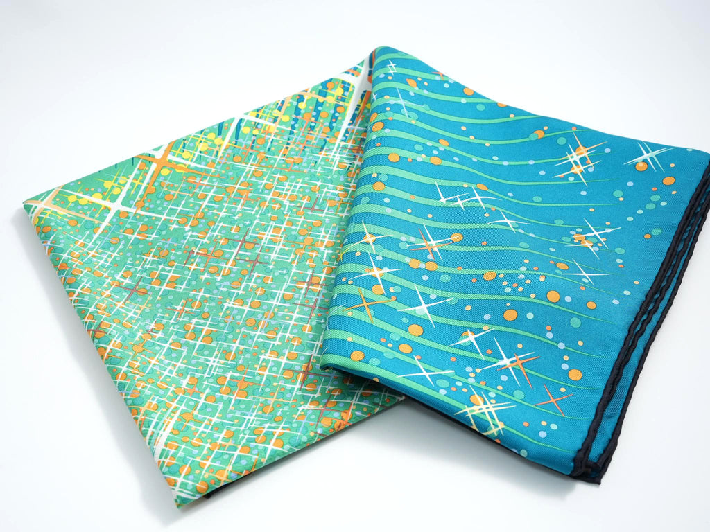 Hermes Magic Kelly by Dimitri Rybaltchenko 90 cm silk Scarf blue green bag Carre 35"