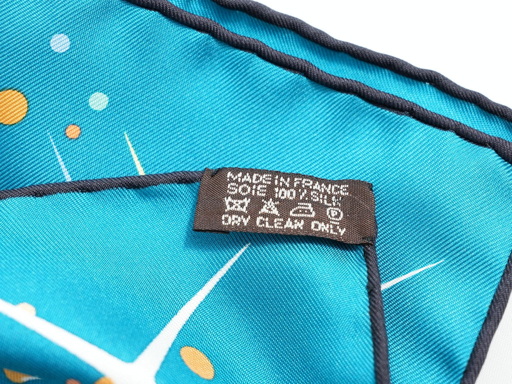 Hermes Magic Kelly by Dimitri Rybaltchenko 90 cm silk Scarf blue green bag Carre 35"