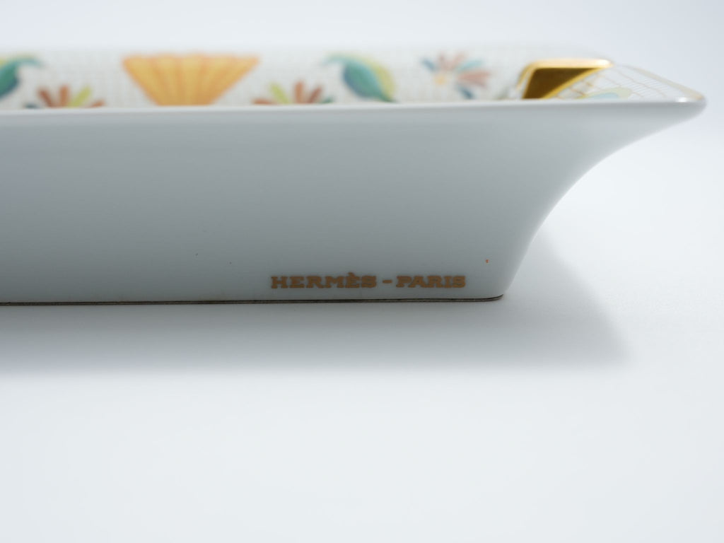 Hermes Naide Change tray porcelain Ashtray mosaic sea horse plate Vide Poche