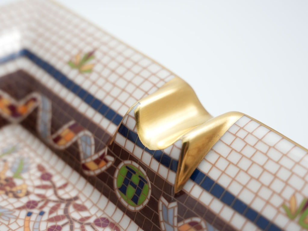 Hermes Pavement Change tray Maurice Tranchant porcelain Ashtray mosaic plate Vide Poche