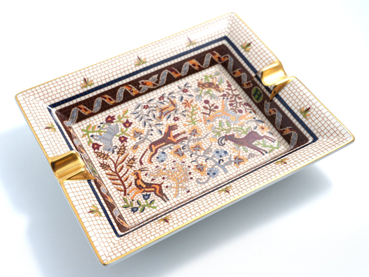Hermes Pavement Change tray Maurice Tranchant porcelain Ashtray mosaic plate Vide Poche