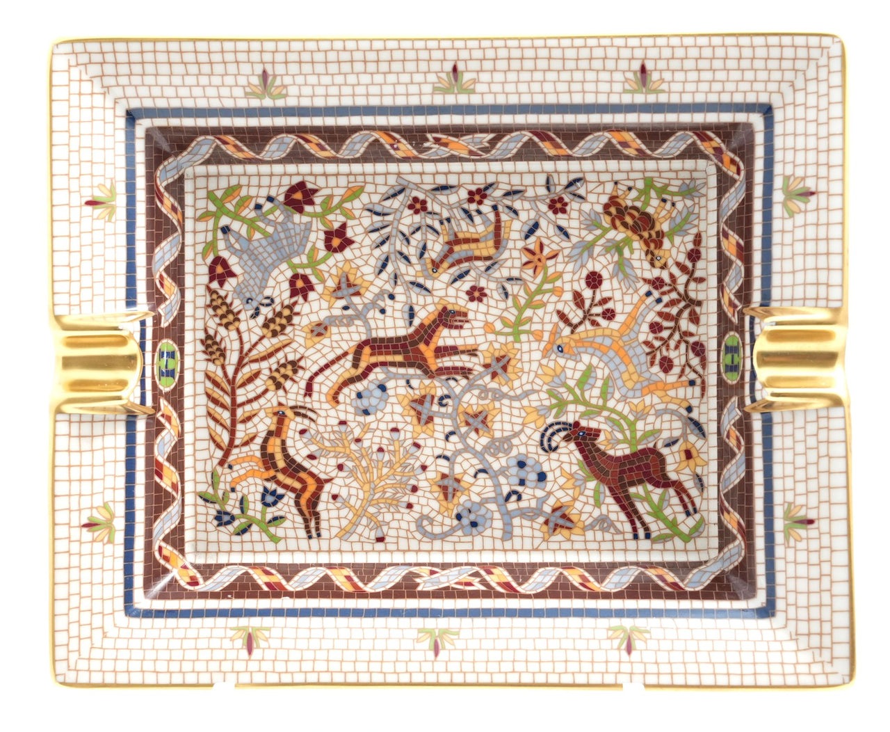Hermes Pavement Change tray Maurice Tranchant porcelain Ashtray mosaic plate Vide Poche