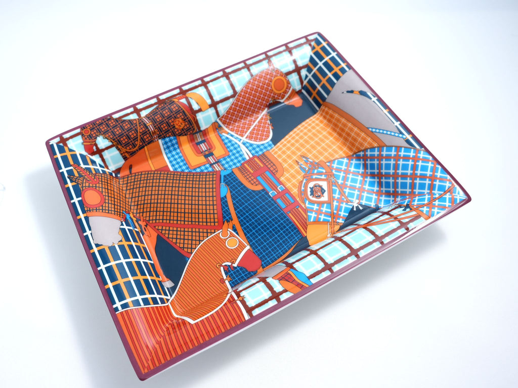 Hermes Pour Sortir Change tray porcelain Ashtray horse plate Vide Poche