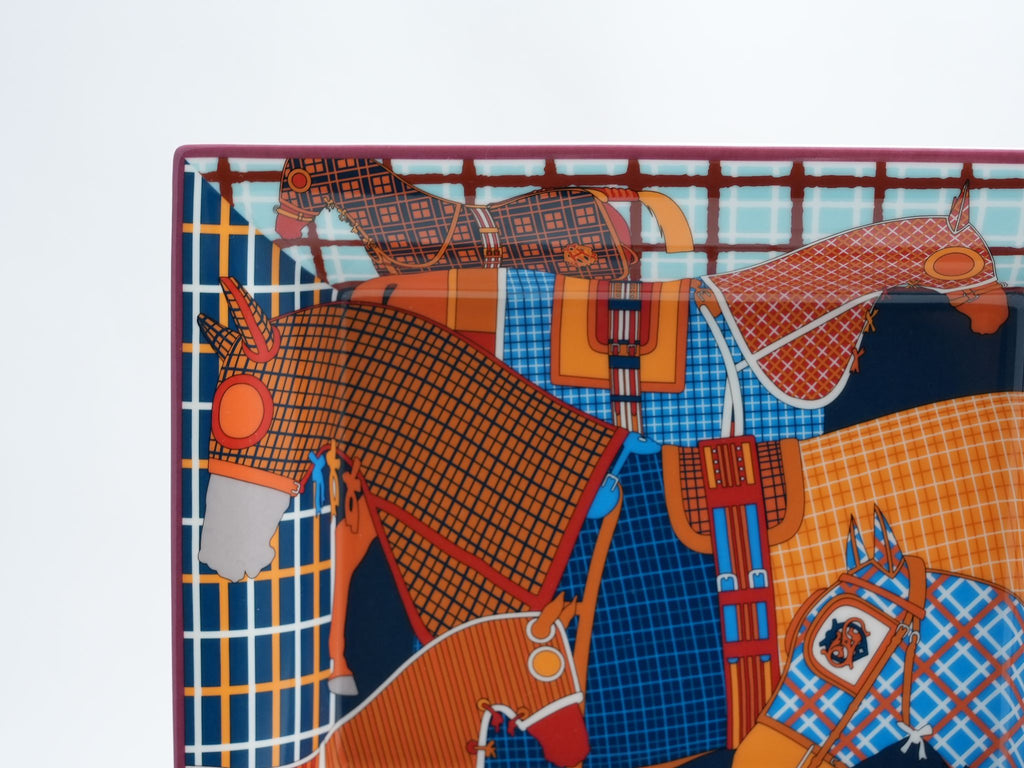 Hermes Pour Sortir Change tray porcelain Ashtray horse plate Vide Poche