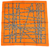 Hermes Scarf Bolduc by Jean Louis Dumas Silk 90 cm ribbon orange Carre 35" 049