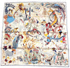 Hermes Scarf Emile et Une Nuit 90 cm silk cream beige Carre night animal 35"
