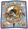 Hermes Scarf Faune Et Flore Du Texas Wildlife 90 cm by Kermit Oliver silk gray blue animal Carre 35" 09