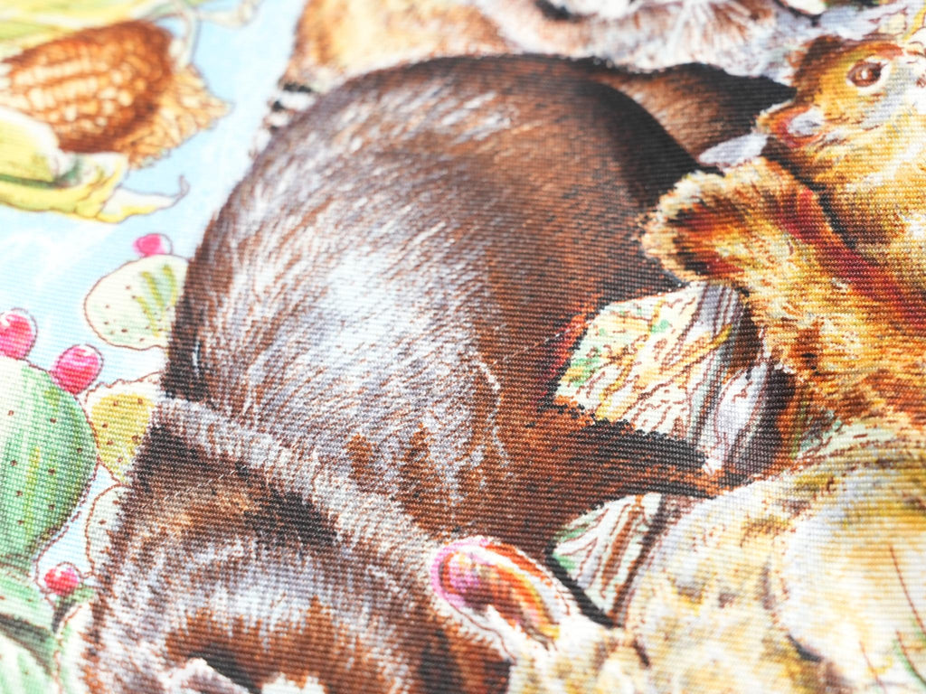 Hermes Scarf Faune Et Flore Du Texas Wildlife 90 cm by Kermit Oliver silk red blue animal Carre