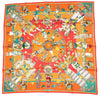 Hermes Scarf Kachina by Kermit Oliver 90 cm silk orange Carre 35" r054