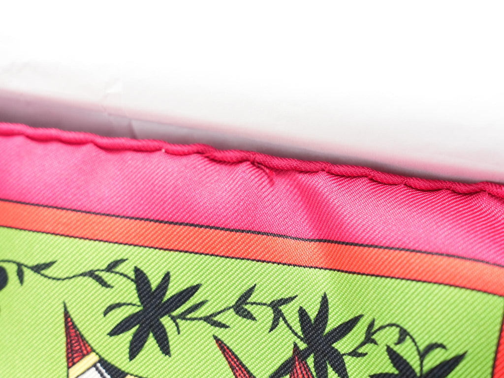 Hermes Scarf Kachina by Kermit Oliver 90 cm silk pink Carre 35" r06