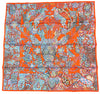 Hermes Scarf La Legende de la Foret 90 cm silk orange red legend forest deer Carre 35"