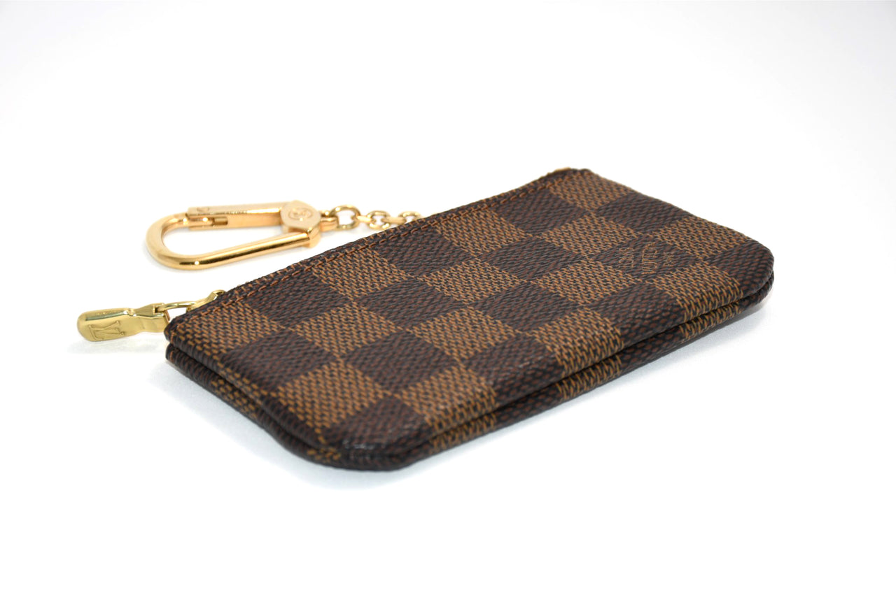 Louis Vuitton Damier Pochette Cles Coin purse wallet key N62658 EX+
