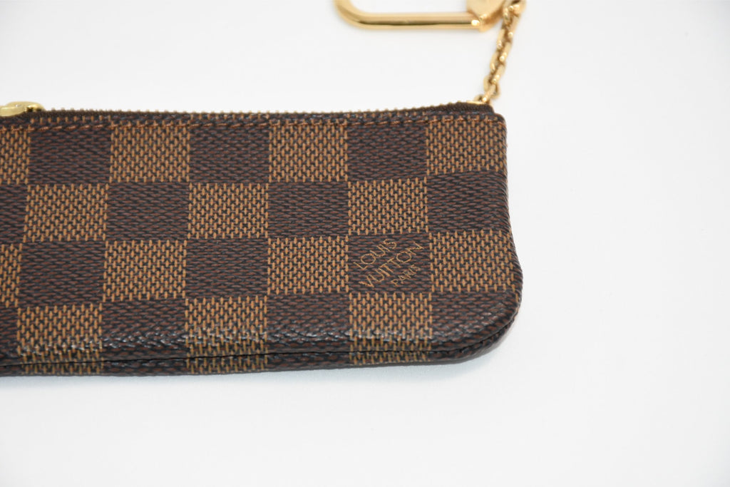 Louis Vuitton Damier Pochette Cles Coin purse wallet key N62658 EX+