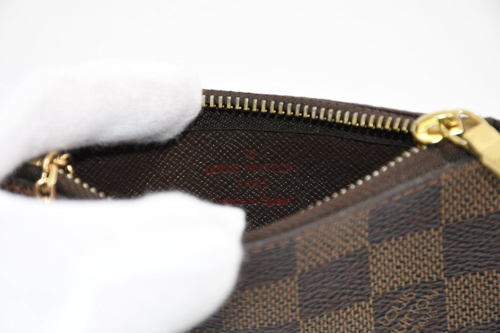 Louis Vuitton Damier Pochette Cles Coin purse wallet key N62658 EX+