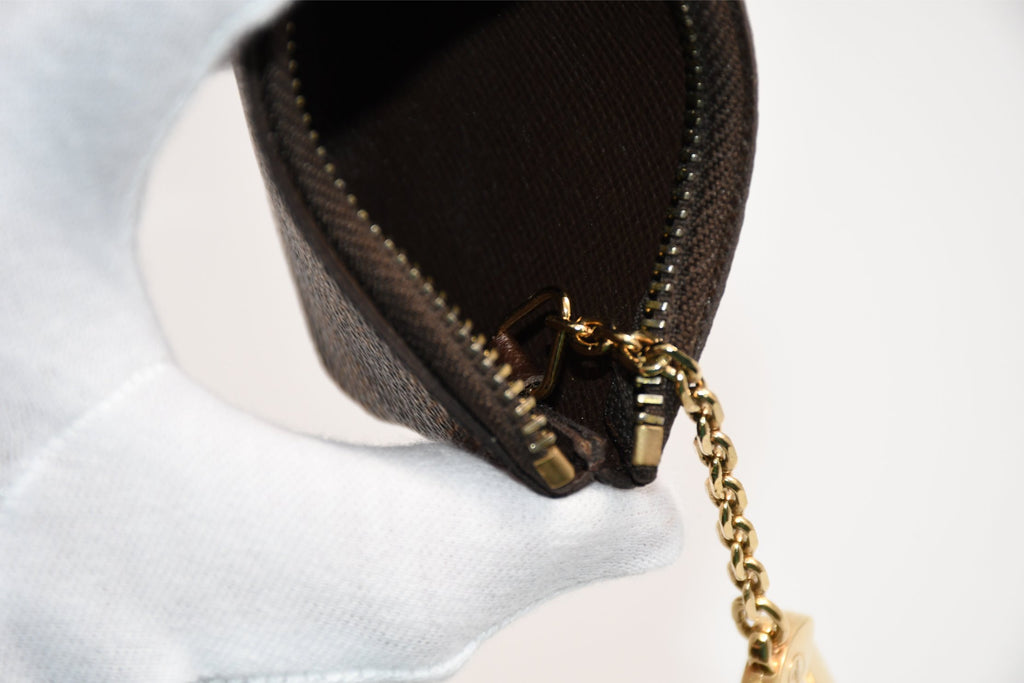 Louis Vuitton Damier Pochette Cles Coin purse wallet key N62658 EX+