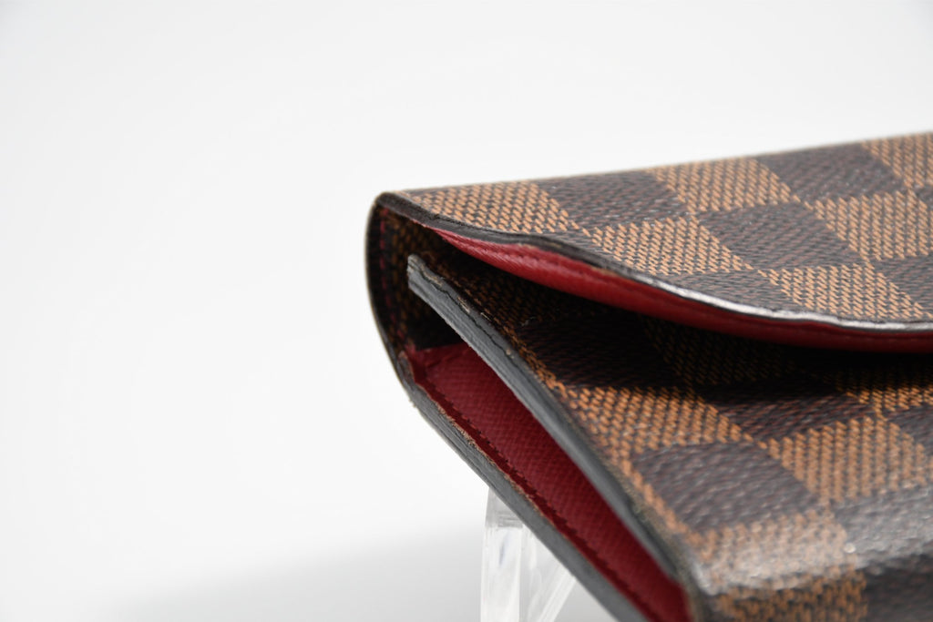 Louis Vuitton Damier Portefeuille Emilie Long Wallet leather monogram purse N63544