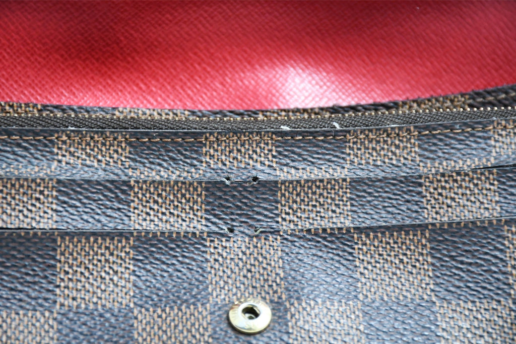 Louis Vuitton Damier Portefeuille Emilie Long Wallet leather monogram purse N63544
