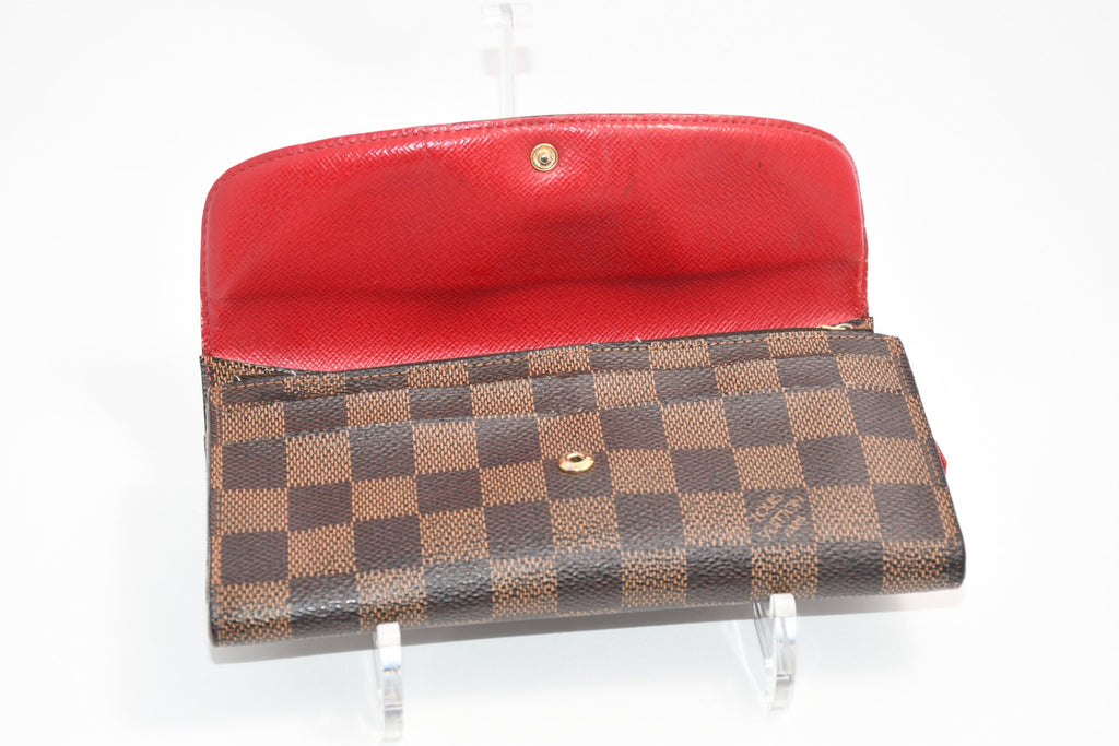 Louis Vuitton Damier Portefeuille Emilie Long Wallet leather monogram purse N63544