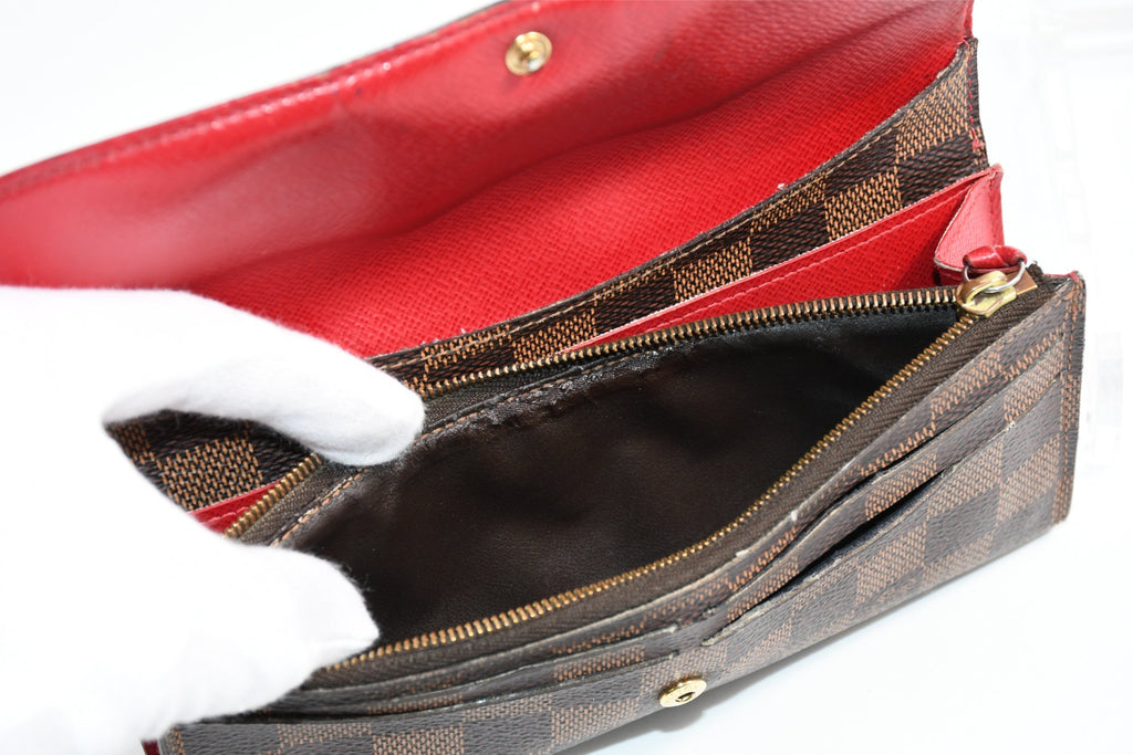 Louis Vuitton Damier Portefeuille Emilie Long Wallet leather monogram purse N63544
