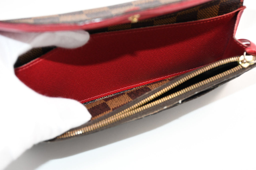 Louis Vuitton Damier Portefeuille Emilie Long Wallet leather monogram purse N63544