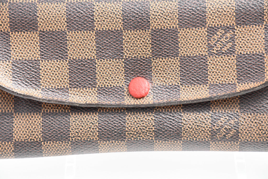 Louis Vuitton Damier Portefeuille Emilie Long Wallet leather monogram purse N63544