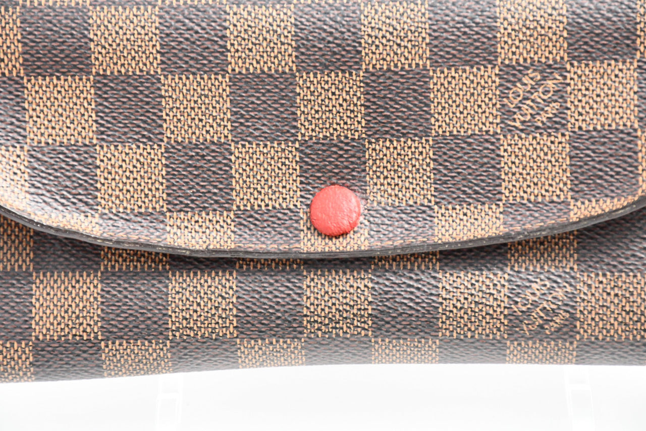 Louis Vuitton Damier Portefeuille Emilie Long Wallet leather monogram purse N63544