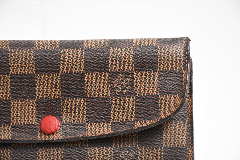 Louis Vuitton Damier Portefeuille Emilie Long Wallet leather monogram purse N63544