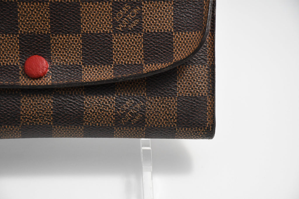 Louis Vuitton Damier Portefeuille Emilie Long Wallet leather monogram purse N63544