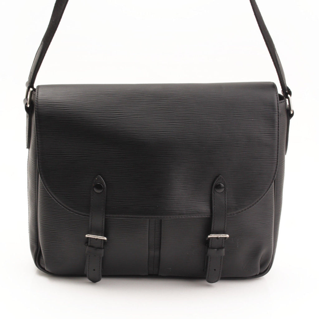 Louis Vuitton Epi Christopher Messenger Bag Black with Box Authentic