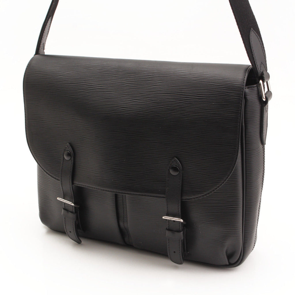 Louis Vuitton Epi Christopher Messenger Bag Black with Box Authentic