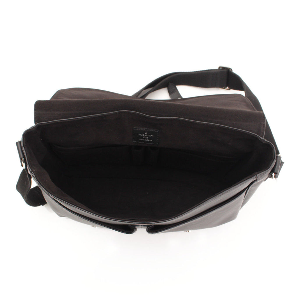 Louis Vuitton Epi Christopher Messenger Bag Black with Box Authentic