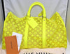 Louis Vuitton Keepall 50 Virgil Abloh Yellow mesh Boston Bag M55380 w/Receipt