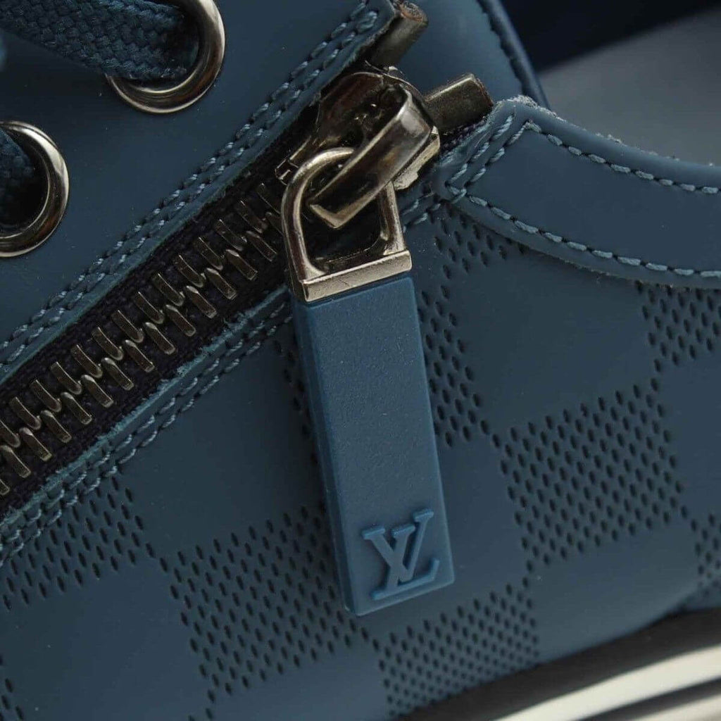 Louis Vuitton Men's Sneaker Zip Up Line Blue Shoes  Size 5 (24.5 cm)