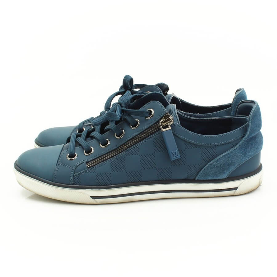 Louis Vuitton Men's Sneaker Zip Up Line Blue Shoes  Size 5 (24.5 cm)