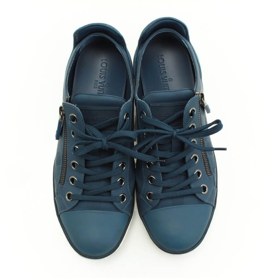 Louis Vuitton Men's Sneaker Zip Up Line Blue Shoes  Size 5 (24.5 cm)
