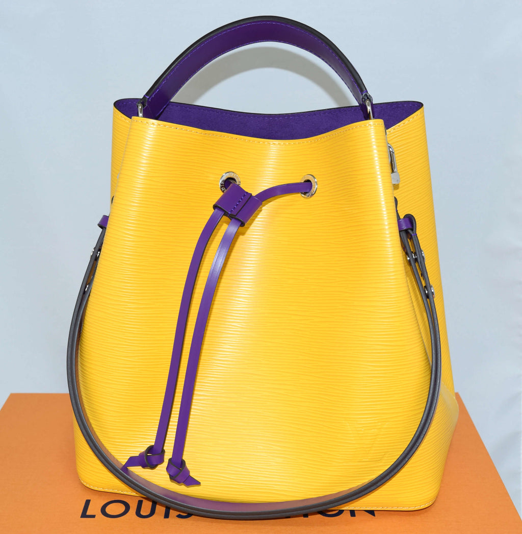 Louis Vuitton Neonoe Epi Leather Bag Yellow purple handbag
