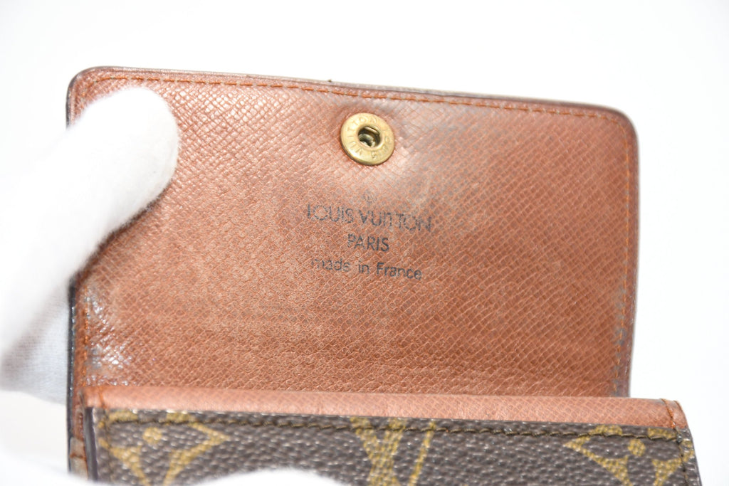 Louis Vuitton Porte Monnaie Plat Coin wallet monogram purse M61930 USED