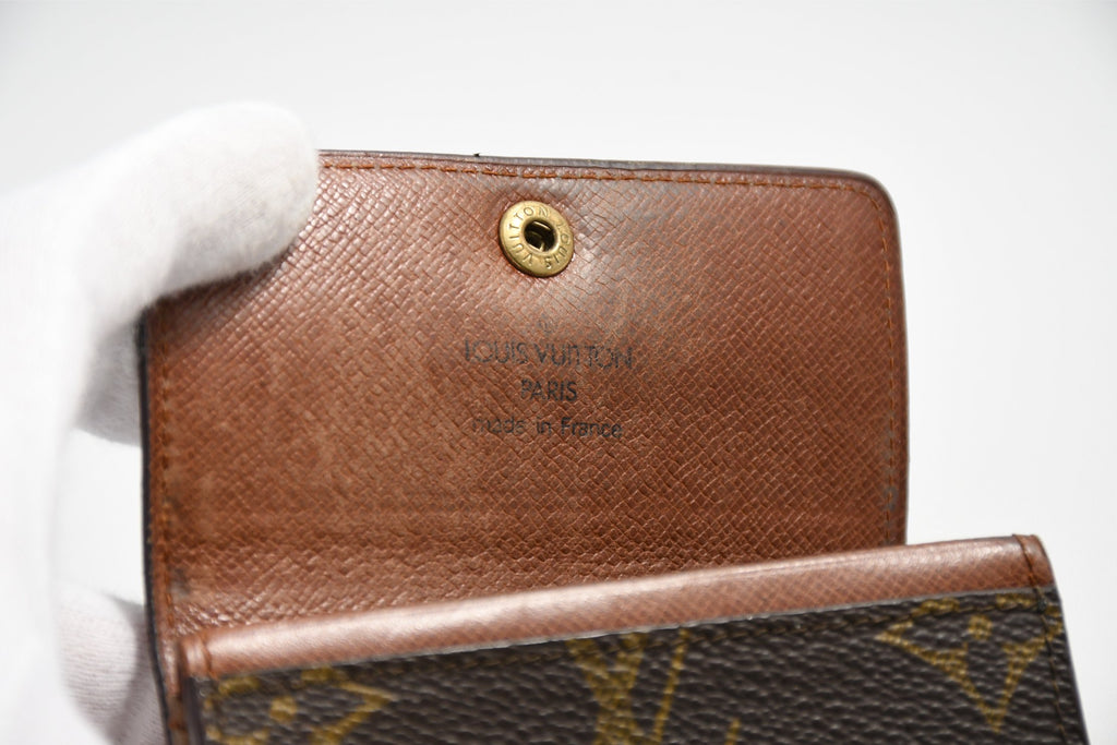 Louis Vuitton Porte Monnaie Plat Coin wallet monogram purse M61930 USED