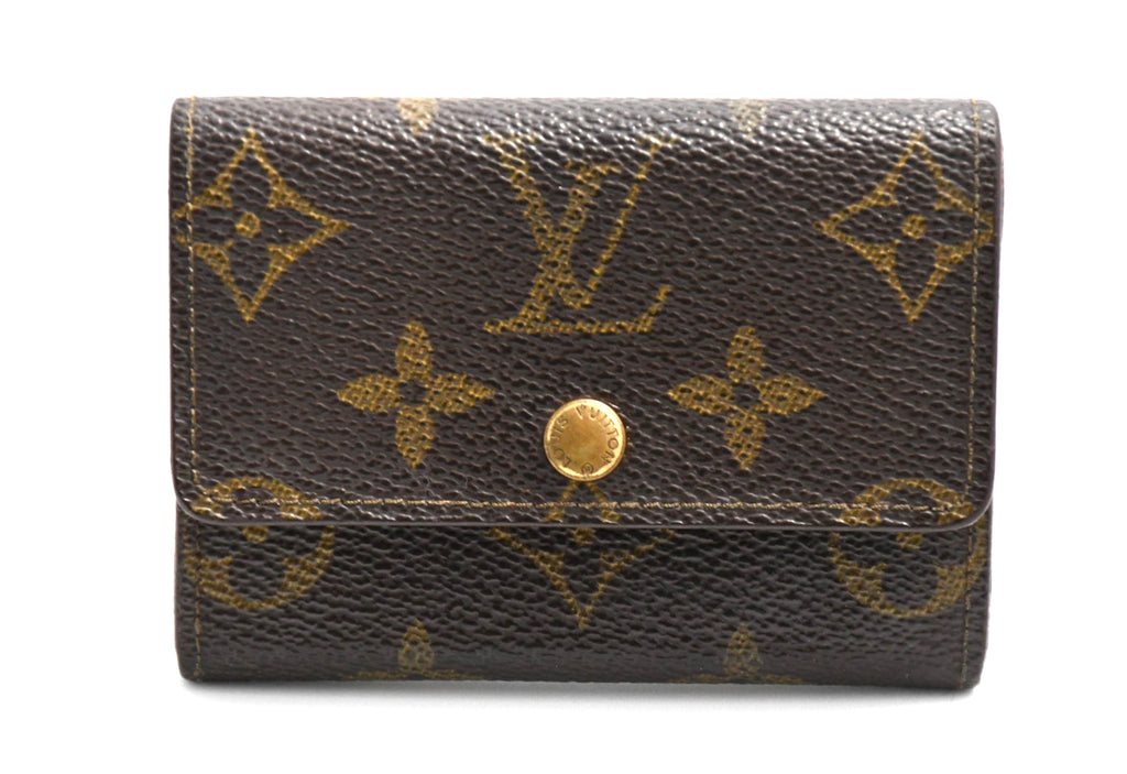 Louis Vuitton Porte Monnaie Plat Coin wallet monogram purse M61930 USED