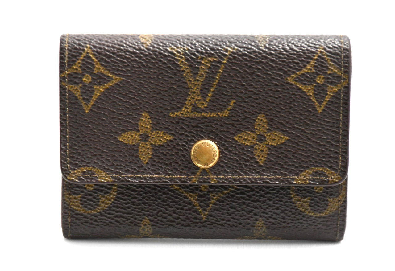 Louis Vuitton Porte Monnaie Plat Coin wallet monogram purse M61930 USED