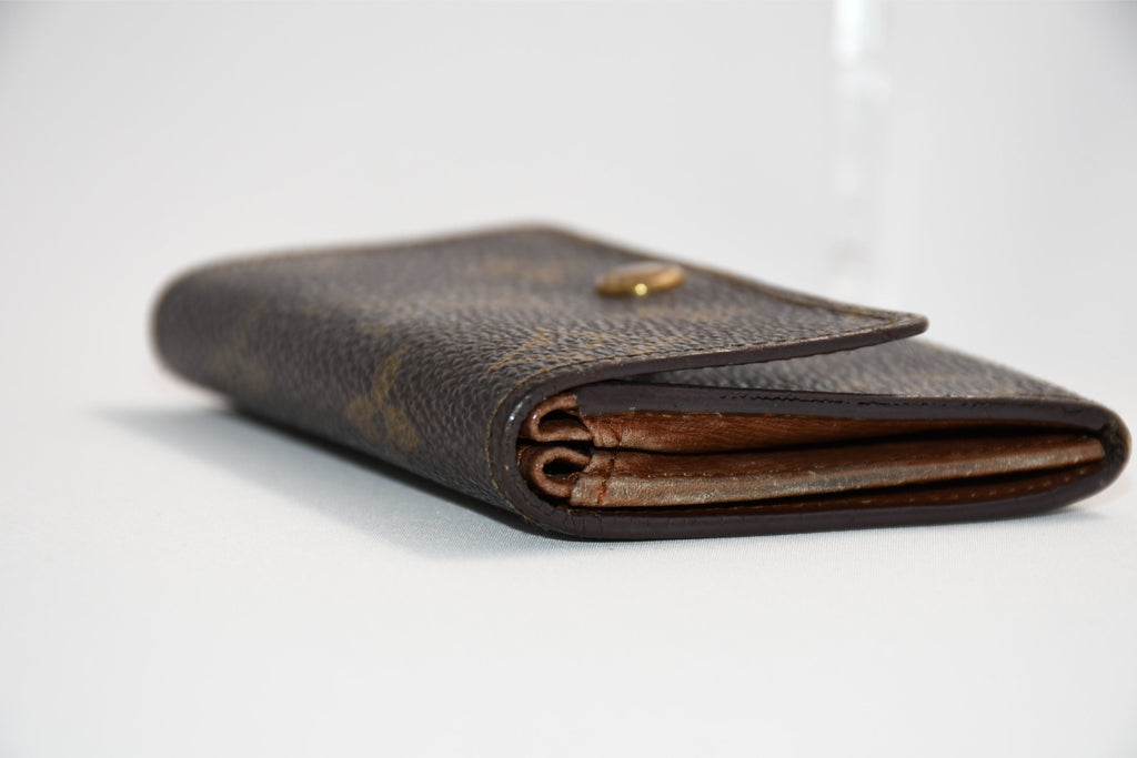 Louis Vuitton Porte Monnaie Plat Coin wallet monogram purse M61930 USED